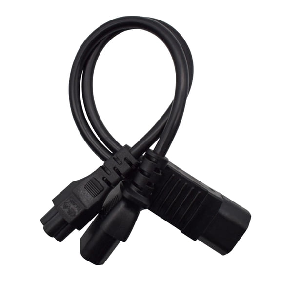LeeQinersw 1 Pcs IEC320 C14 to IEC320 C13+C5 Y Splitter Power Splitter Pdu Power Convertor