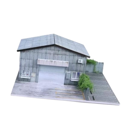 LeeQinersw 1 Piece 1 64 Diorama Garage Model Garage Diorama Simulation Factory Building Model Parking Lot Scene with Lighting for Realistic Ambiance PVC PP Suita
