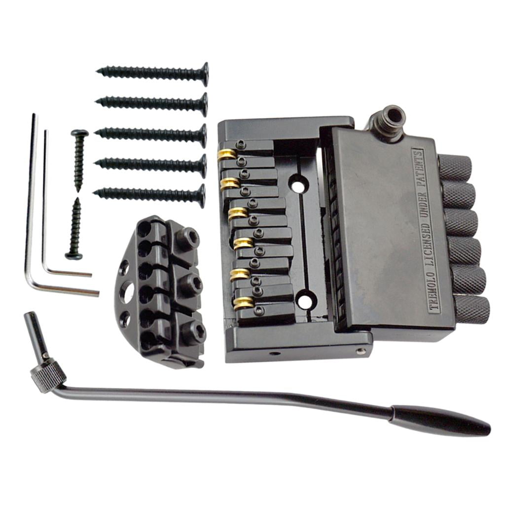 LeeQinersw 1 Set Black Guitar Saddle Bridge Roll Ball for Headless Electric Guitar Part