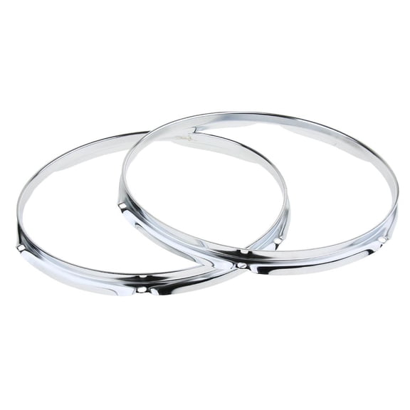 LeeQinersw 1 pair of 12 '' Snare Drum Plating Hoop Ring Rim for drum set parts accessories 12 Inch 6 Hole