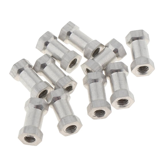 LeeQinersw 10 Pieces Diameter 3mm Aluminum Column for RC Helicopter Model Accs Silver 3x10mm