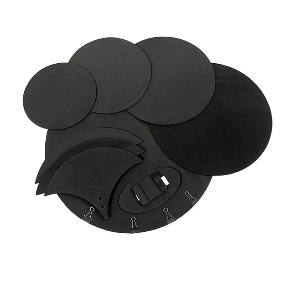 LeeQinersw 10 Pieces Drum Mutes Quiet Practicing Pad Tone Control Drum Sound Mutes Hi Hat &