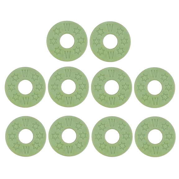 LeeQinersw 10 Pieces Guitar Strap Block Rubber Safety Strap Lock Washer Gasket Green