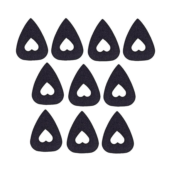 LeeQinersw 10 Pieces Guitar Ukulele Wool Felt Plectrum Picks for Guitar Parts Black