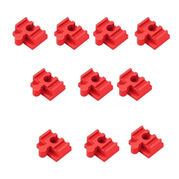 LeeQinersw 10 Pieces Wood Train Track Adapter Educational Toys Track Connectors Builder Set Red