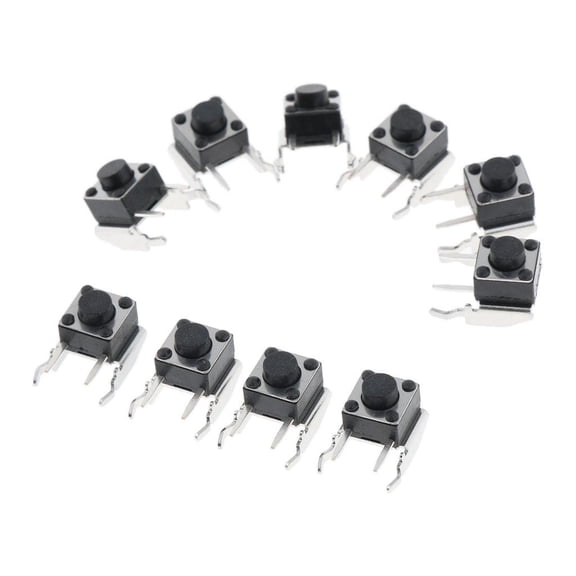LeeQinersw 10 pieces left button right button Tactile Switch Bumper Button for One Black