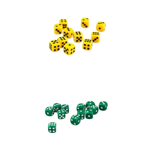 LeeQinersw 100 Pieces D6 Dice Plastic Six Sided Dice for D&D Role Playing Board Games