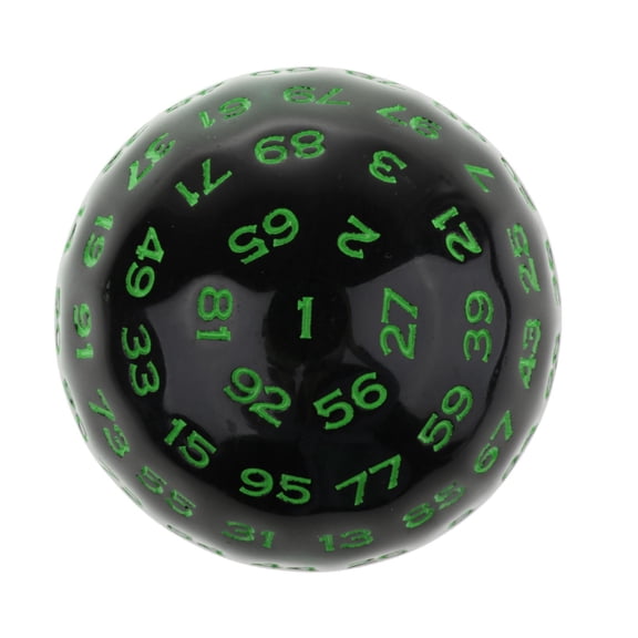 LeeQinersw 100 Sides Polyhedral Dice Toys Multi Sided Acrylic Dices for Table Board Game Green-1
