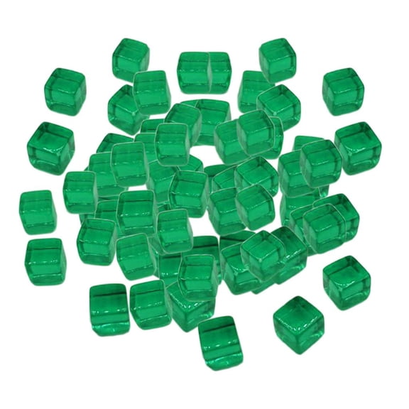 LeeQinersw 100PCS/Lot 6 Sided Portable Drinking 10MM Acrylic Board Game Cubes Digital s Green