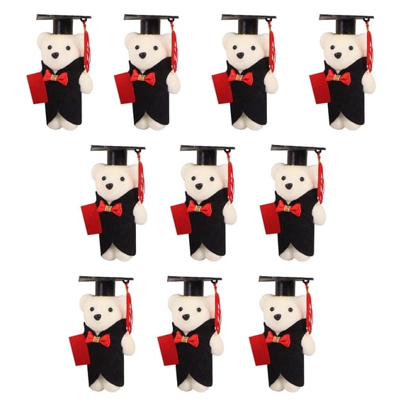LeeQinersw 10Pcs Plush Graduation Bear Dolls Graduation Gift Versatile Unique DR. Bear Toys