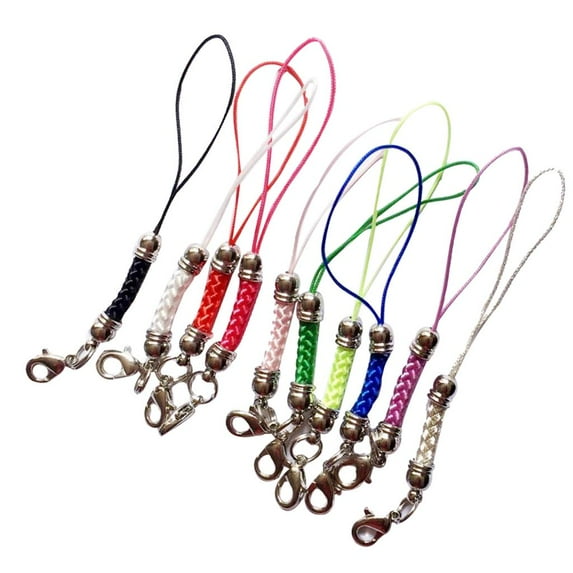 LeeQinersw 10pcs Colorful Phone Strap Lariat Lanyard Cord w/ Lobster Clasp White