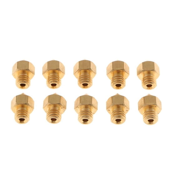 LeeQinersw 10x3D Printer 0.4mm Extruder Brass Nozzle Print Head For MK8 Makerbot RepRap Precision Machined