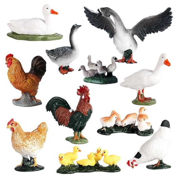 LeeQinersw 11 Pieces Farm Animals Figurine Animal Figutes Toys Sand Table Decoration Action