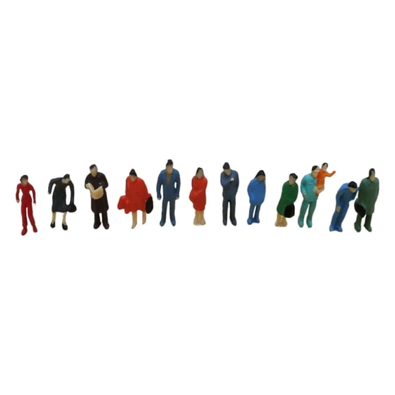 LeeQinersw 12 Pieces 1/87 Hobby Mini People Figures for Model Trains Architecture Model