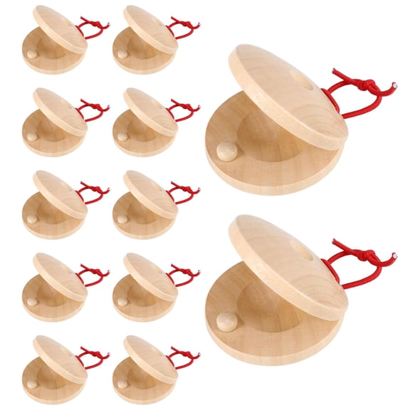 LeeQinersw 12 Pieces Clapper Board Musical Castanets Spanish Rhythm Classroom Education Toy