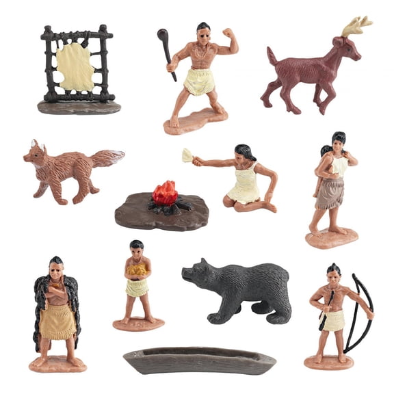 LeeQinersw 12 Pieces Indian Figures Character Home Decor Adornments American Figures Indian