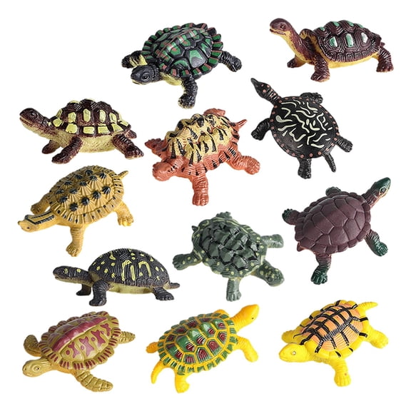 LeeQinersw 12 Pieces Simulationplastic Sea Animal Turtle Action Figures Ocean Creatures Marine Animals Classrooms Rewards Birthday Game Party Favors