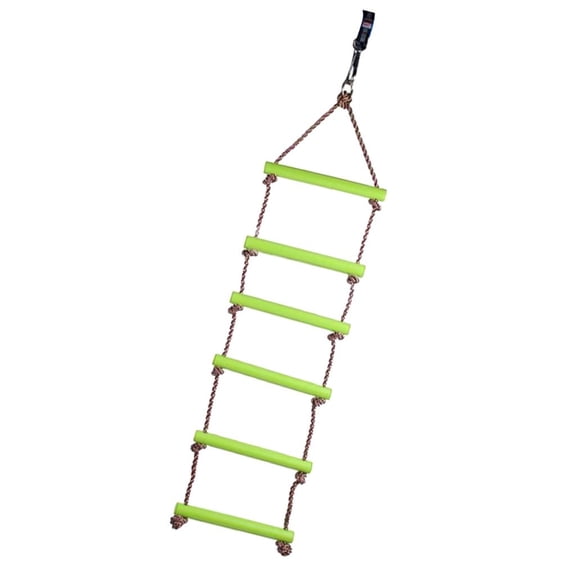 LeeQinersw 120KG Kids Outdoor Playhouse 6 Rungs 2m Rope Climbing Ladder Swing Toy Green