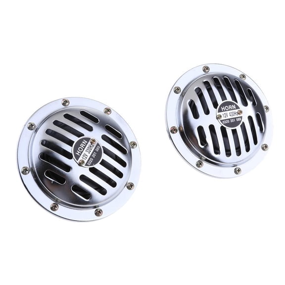 LeeQinersw 12V 115DB Chrome Car Horn Grill Mount Compact Super Loud Blast 320/430Hz