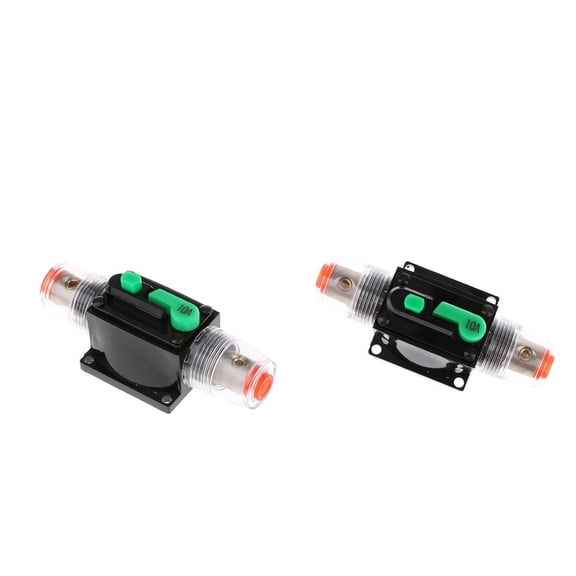 LeeQinersw 12V-32V DC 10 Amp Car Audio Inline Circuit Breaker Reset Fuse Holder for Stereo