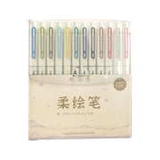 LeeQinersw 12x Assorted Color Marker Pen Highly Pigmented Graffiti Pen Fine Tip Coloring