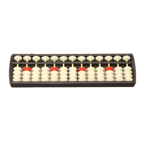 LeeQinersw 13 digits 5 Beads Plastic Kid'S Chinese Arithmetic Abacus 25x7.5x2cm Gift Black