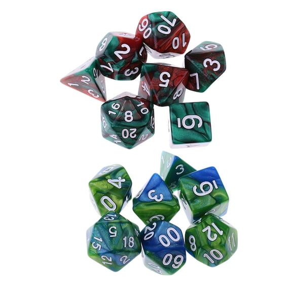 LeeQinersw 14 Pieces Polyhedral Dice for Dungeons and Dragons Dice Set Table Games