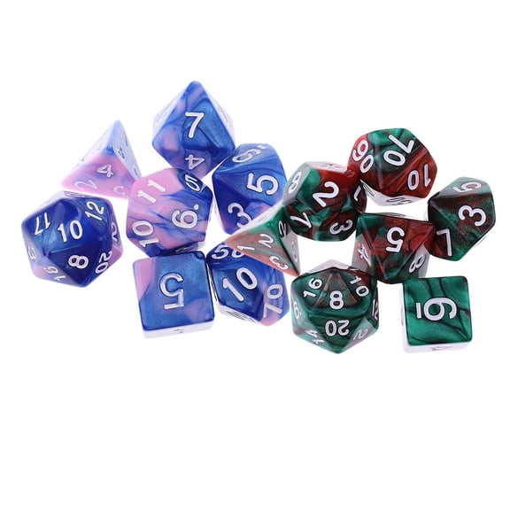 LeeQinersw 14 Pieces Polyhedral Dice for Dungeons and Dragons Dice Table Games