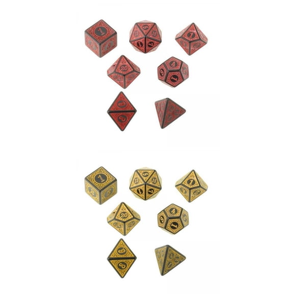 LeeQinersw 14Pcs Acrylic Polyhedral Dice Tabletop Game Club Home Bar Entertainment Toys