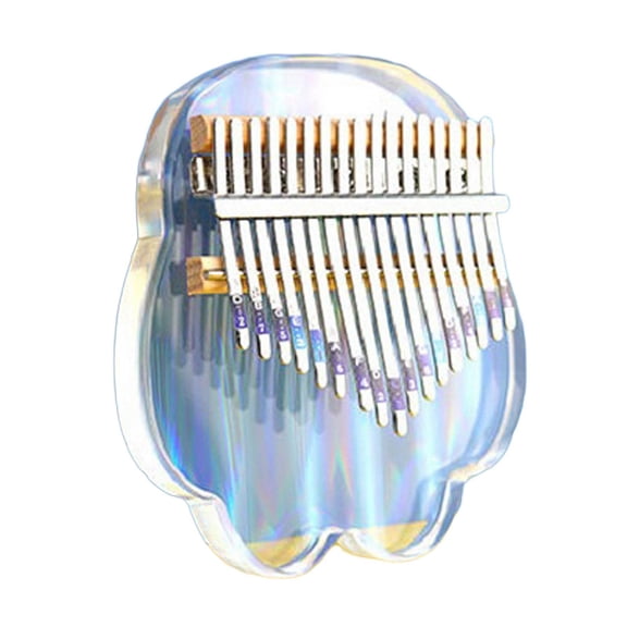 LeeQinersw 17 Keys Acrylic Kalimba Thumb Piano Finger Mbira Musical Instrument Cat Claw