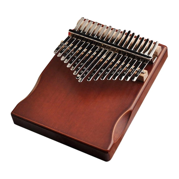 LeeQinersw 17 Keys Solid Thumb Piano with Accessories Including Songbook Tuning - Coffee