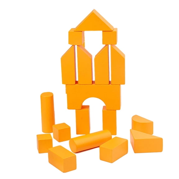 LeeQinersw 18 Pieces Wooden Building Blocks Set Learning Toys Stacker Stacking Game Toy