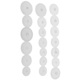 LeeQinersw 19 Pieces/set White Plastic Assorted Gears Gear Kits for diy buliding robot RC