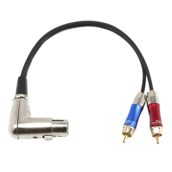 LeeQinersw 1ft XLR 3P Female to 2 Dual Male Splitter Patch Y Cable -- Professional Series