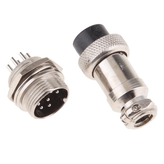 LeeQinersw 1set GX16 7Pin Male & Female Circular Aviation Socket Plug Wire Panel Connector