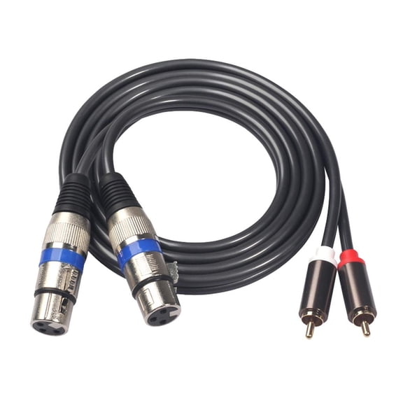 LeeQinersw 2 Pack Pro Mic Headphones RCA Male to XLR Female Extention Cable NEW 366156-15