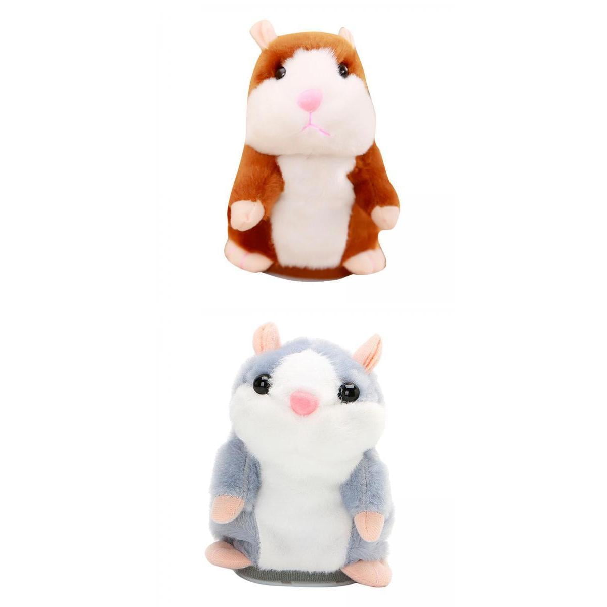 LeeQinersw 2 Pack Talking Hamsters That Repeat What You Say Electronic Plush Toy for Kids