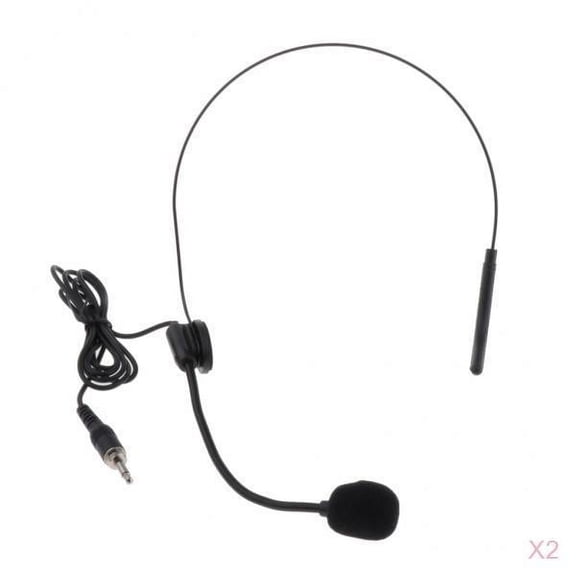 LeeQinersw 2 Packs 1/8" (3.5mm) TRS Headset Microphone Condenser for PC Voice Amplifier