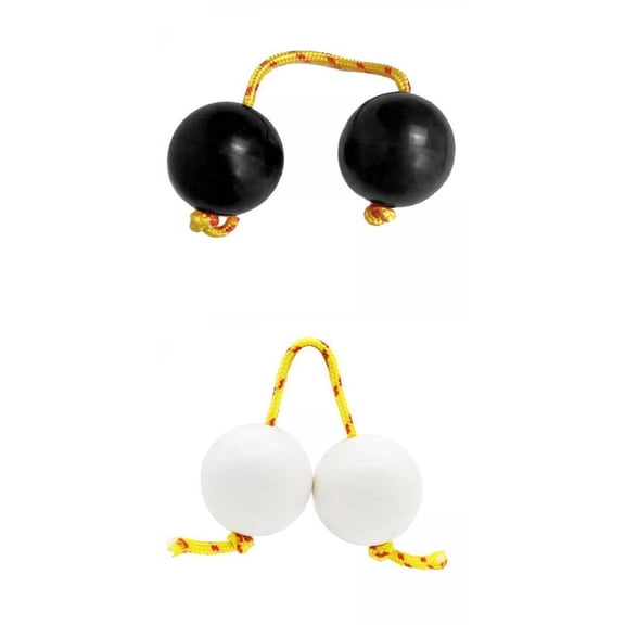 LeeQinersw 2 Pair ABS Plastic Hand Shaker Sand Balls Kashaka Instrument Party Favors black white
