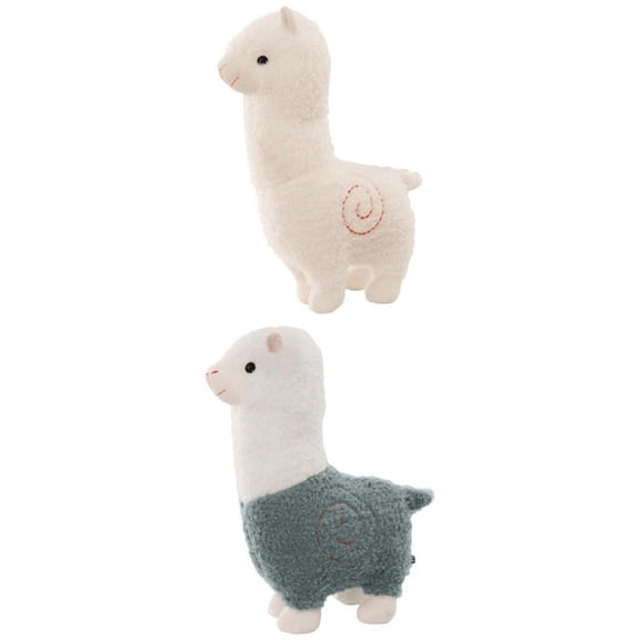 LeeQinersw 2 Pcs Animal Llama Alpaca Plush for Living Room 28cm