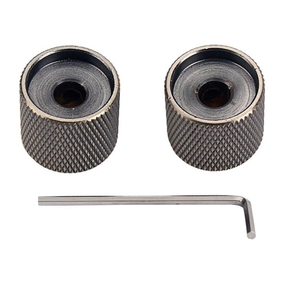 LeeQinersw 2 Pcs Bass Guitar Control Knob Cap With Allen Wrench For String Instrument