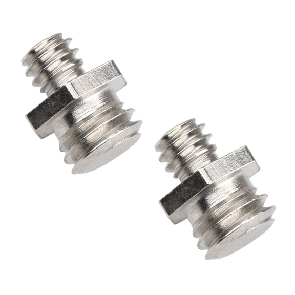 LeeQinersw 2 Pcs Iron 1/4" Male to 3/8" Male Threaded Screw Adapter Tripod Screw Conver