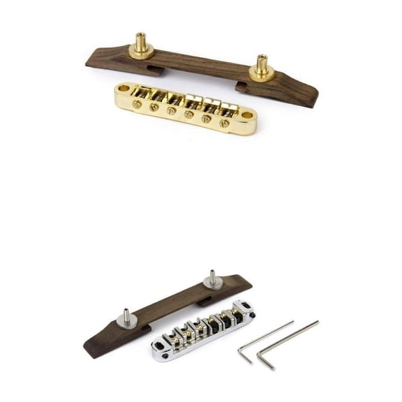 LeeQinersw 2 Pcs Jazz Guitar Roller Bridge Jazz Guitar Replacement Accessory