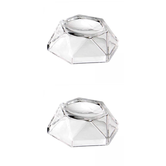 LeeQinersw 2 Piece Acrylic Display Stand Holder Crystal Ball Marbles Sphere Transparent