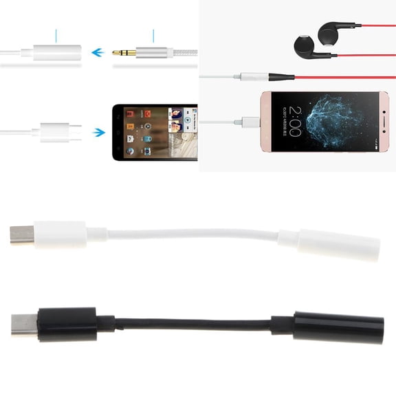 LeeQinersw 2 Piece Headphone Adapter Type C Connector Reversible Design for Lumia 950, 950X