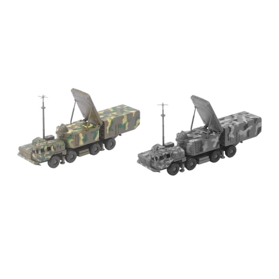 LeeQinersw 2 Pieces 1/72 Plastic S-300 Missile Systems Radar Vehicle Assembled 4D Model