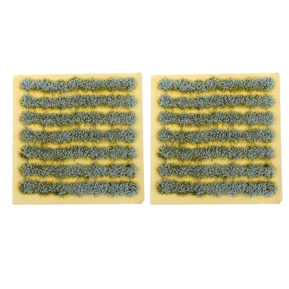 LeeQinersw 2 Pieces DIY Miniature Grass Cluster for Sand Table Scenery Model Decoration Blue