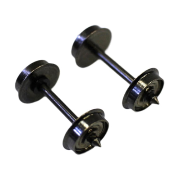 LeeQinersw 2 Pieces Metal DC Wheels Replacement HO Scale Wheel for 1:87 Model Train DIY Small