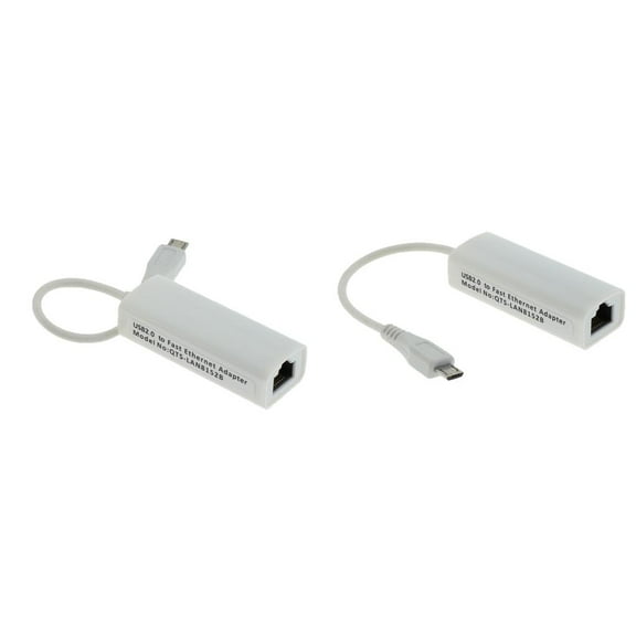 LeeQinersw 2 Pieces Micro USB2. to Ethernet RJ45 Network Lan Adapter for Android