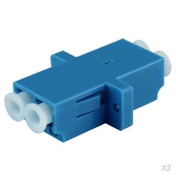 LeeQinersw 2 Pieces / Pack LC LC Duplex Glass Fiber Adapter Connection Coupler Multimode MM